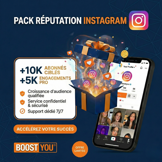 Pack INSTAGRAM 10.000 ABONNÉS + 5.000 LIKES