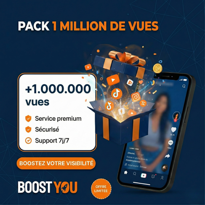 Pack Viral TIKTOK 1 MILLION de VUES+ 20.000 LIKES